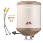 Airdec Common 10 L Vertical BEE 5 Star Storage Water Heater (Geyser) | Appropriate for Excessive Rise Buildings | 3 Ranges of Security | Rust Proof Metallic &, Abs High Backside Physique 5 Years Guarantee (Ivory)