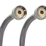 Fluidmaster B9WM72 Washing Machine Connector, Stainless Metal - 3/4" Hose Becoming x 3/4" Hose Becoming, 6 Ft. (72") Size