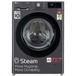 LG 7 Kg 5 Star AI Direct Drive Totally-Computerized Entrance Loading Washing Machine (FHV1207Z2M, Center Black, Steam for Hygiene Wash)