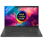 ASUS VivoBook K15 OLED (2021), 15.6" (39.62 cms) FHD OLED, Intel Core i3-1115G4 eleventh Gen, Skinny and Mild Laptop computer (8GB/512GB SSD/Built-in Graphics/Workplace 2021/Home windows 11/Black/1.8 Kg) K513EA-L312WS