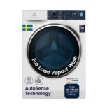 Electrolux 9kg 5 Star Totally Automated Entrance Load Washing Machine with UltraMix, Full Load Vapour Wash for Sustainable Clothes, Hygienic Care, EcoInverter, White, UltimateCare 500, EWF9024R5WB